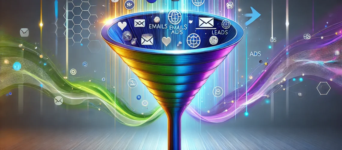 an image of a piece of art showcasing a marketing funnel